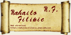Mahailo Filipić vizit kartica